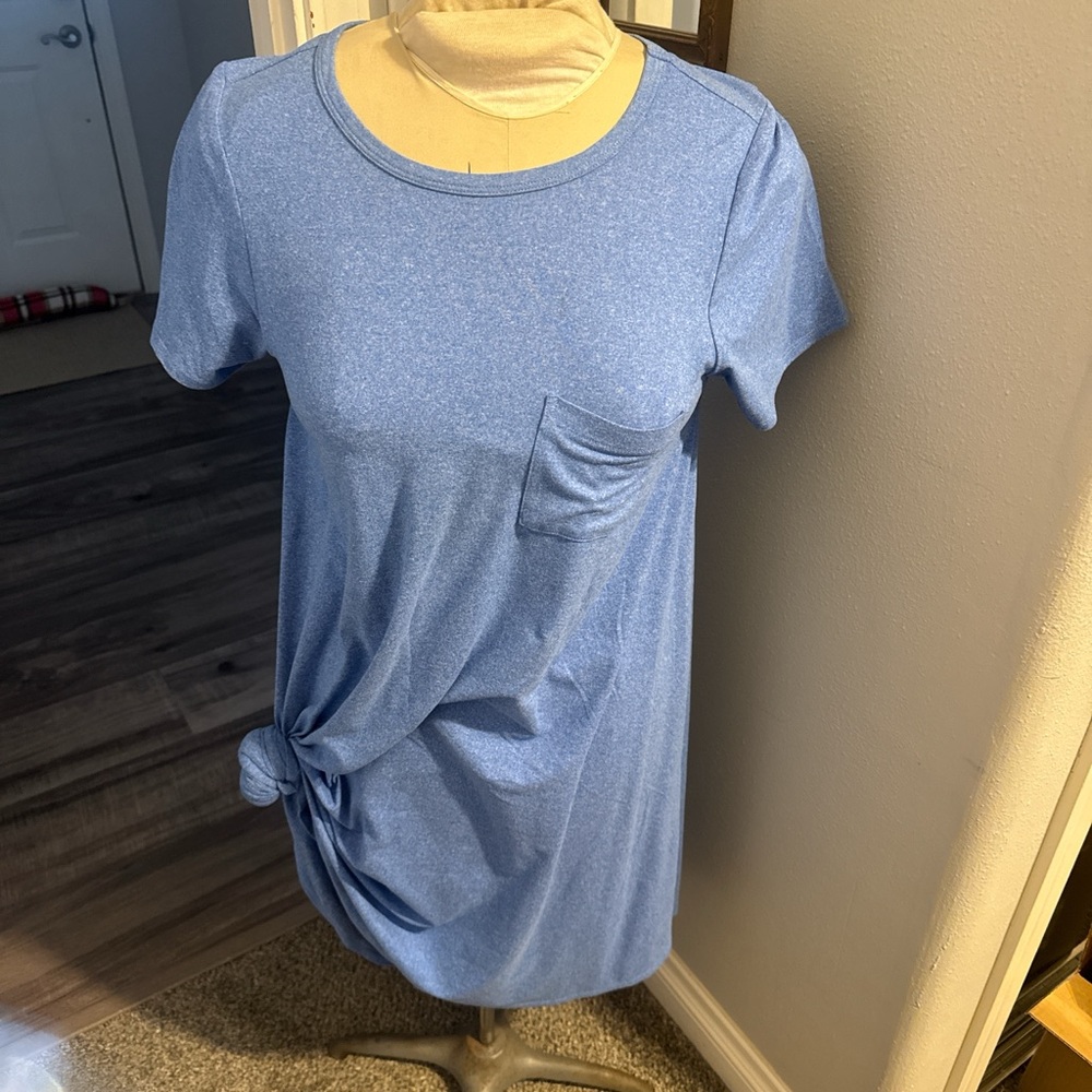 LuLaRoe Blue Maxi Dress with Pocket